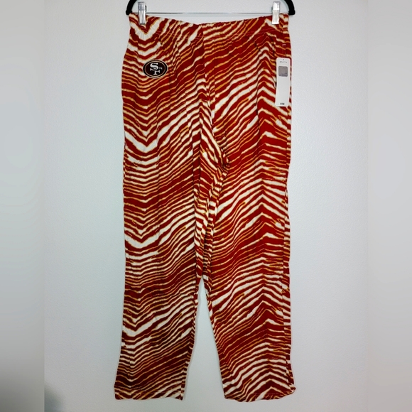 NWT Authentic NFL San Franscisco 49ers Men Large Long Pants Football Red Stripes - Picture 1 of 8